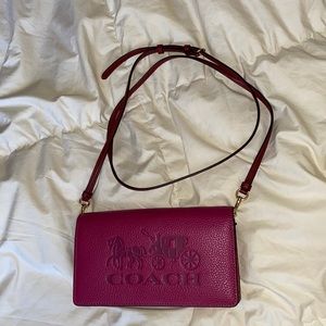 Coach Crossbody Leather Clutch Wallet Bag